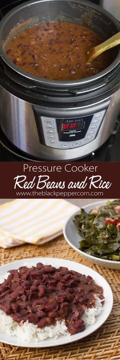 pressure cooker red beans and rice in the crock pot