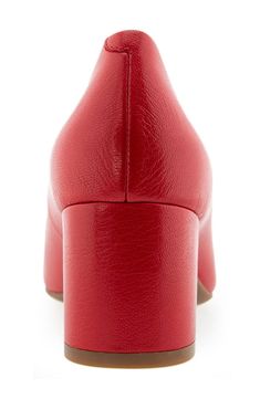 A stable block heel and Ortholite® insole bring dance floor-worthy comfort to a wardrobe-staple dress pump. OrthoLite® footbed
 Synthetic upper, lining and sole Imported Red Square Toe Heels With Stacked Heel, Red Round Toe Block Heels With Padded Heel, Red Block Heels With Padded Heel And Round Toe, Red High Block Heels With Sculpted Heel, Red Block Heels With Sculpted High Heel, Red Sculpted High Heel Block Heels, Red Almond Toe Heels With Stacked Heel, Red Court Shoes With Reinforced Block Heel, Red Heels With Sculpted Heel And Medium Width