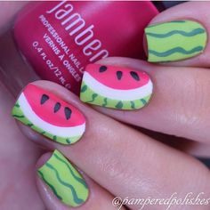 Omg!!!  Are stinking cute are these watermelon nails by @pamperedpolishes?!  She made this adorable design using all #jamberry lacquers. Shorts Nails, Bff Forever, Ideas For Nails, Twinkle Toes, Beauty Stuff, Cool Nail Designs, Jamberry, Nails Designs