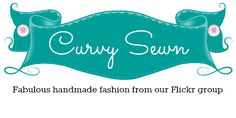 the logo for curly sewn, a handmade fashion from four flickr group