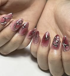 Romantic Goth Nails, Space Nail Designs, Tokyo Nails, Cheetah Print Nails, Kutek Disney, Maroon Nails, Hello Nails, Hippie Nails, Stylish Nails Designs