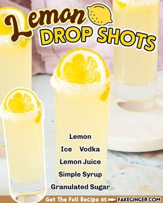 the lemon drop shots are ready to be served