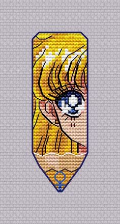 a cross stitch pattern with an image of a woman's face in the center