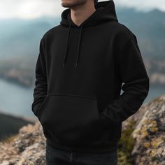 Basic Fleece Hoodie, Basic Solid Fleece Hoodie, Basic Solid Color Fleece Hoodie, Basic Hooded Hoodie With Kangaroo Pocket, Basic Hoodie Sweatshirt With Kangaroo Pocket, Urban Style Solid Hoodie With Kangaroo Pocket, Basic Hooded Sweater For Streetwear, Solid Color Hoodie For Streetwear, Basic Hoodie Sweater For Streetwear