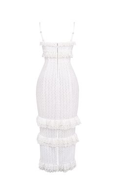 White Broderie Maxi DressGet ready for the warmth of Spring and endless Summer days with our White Broderie Maxi Dress. Made from dainty broderie anglaise, this dress exudes pretty drama and romance. The sweetheart neckline features underwired cups for added support, while the fitted bodice with internal side boning cinches and flatters your shape. With slim adjustable straps, you can customize the fit to your liking.Where to Wear Pretty date nights Alfresco dinner dates Champagne with the girls Bottomless brunches Garden parties Vacays Underwear SolutionNo bra required as it's cupped and lined, providing you with all the support you need.Key Features Made from dainty broderie anglaise Fully lined Stretch Factor: Little Stretch Dress Length: Approx 147cm Materials: New Dainty Embroidery An Dainty Embroidery, Dinner Dates, Garden Parties, Sparkly Dress, Plus Size Shopping, Stretch Dress, Ruched Dress, White Maxi Dresses, Endless Summer