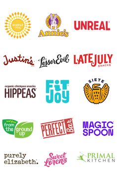 various logos for different types of products