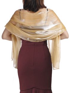 PRICES MAY VARY. Sparkling shawl wrap is made of polyester. Shimmering metallic shawl to ensure a maximum amount of sparkle under the light. Pashmina scarf don't fade and have no irritating to skin. Women cover up length is approx. 68.5" / 174cm, width is 27.6" /70cm. Free size for women and girls. You can tie pashmina shawl in different ways. Rolls up fits in your bag easily. Bridesmaid shrug is suit for bride, friend and family. Perfect for a lovely gift idea for an anniversary, wedding and bi Fitted Gold Shawl For Party, Gold Fitted Shawl For Party, Elegant Gold Shawl-style Dupatta, Elegant Gold Shawl-shape Dupatta, Elegant Gold Shawl Dupatta, Suit For Bride, Bride Friend, Storage Wardrobe, Sparkling Wedding