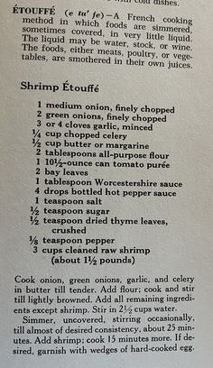 an old recipe book with instructions on how to cook