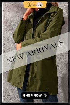 Casual Solid Pocket Buckle Zipper Hooded Collar Outerwear Hooded Jacket With Zipper For Outdoor Fall Use, Spring Hooded Jacket For Outdoor Activities With Zipper, Hooded Parka With Pockets For Travel, Fall Parka With Zipper Closure For Outdoor Activities, Travel Hooded Parka With Pockets, Fall Outdoor Hoodie With Zipper Closure, Fall Hoodie With Zipper For Outdoor, Casual Hooded Jacket With Zipper For Outdoor Activities, Fall Outdoor Hoodie With Zipper