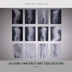 an advertisement for the art collection, with images of people in different shapes and sizes