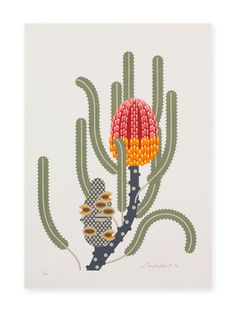 an image of a cactus with beads on it