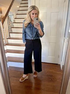 Black Wide Pants Outfit, Seoul Outfits, Cropped Wide Leg Pants Outfit, Shoes With Wide Leg Pants