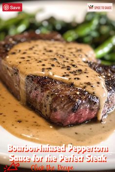 Elevate your steak game with a rich and flavorful Bourbon Peppercorn Sauce! This creamy sauce pairs perfectly with steak, offering the ideal balance of bold bourbon and peppercorn flavors. Save this pin to make your next dinner unforgettable with a mouthwatering peppercorn sauce for steak.

#BourbonPeppercornSauce #SteakSauceRecipe #GourmetCooking #FlavorfulSauces #HomeCookedMeals #GrillingEssentials #CulinaryTips #SteakLovers #SavorySauces #CookingWithBourbon Steak In Sauce Recipes, Peppercorn Marinade For Steak, Steak Au Poivre Recipe Peppercorn Sauce, Peppercorn Demi Glaze, Peppercorn Steak Recipe, Top Sirloin Steak Dinner Ideas, Pan Seared Tenderloin Steak, Recipes With Petite Sirloin Steak, Sirloin Steak Tips Recipes Easy