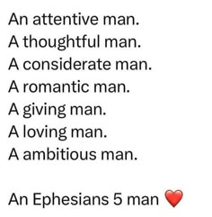 an image with the words, i am ephesians 5 man and two hearts