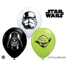 5 Inch Star Wars Latex Balloons with Stormtrooper, Darth Vader and Yoda in Green, White and Black Star Wars Balloons, Star Wars Party Decorations, Silhouette Christmas Ornaments, Star Wars Theme Party, Heroes And Villains, Star Wars Quotes, Star Wars Birthday Party, Silhouette Christmas, Star Wars Birthday