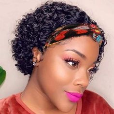 Short Curly Headband Wig Human Hair Wigs for Black Women Curly Bob Headband Wigs, #AD, ##Bob, #Ad, #Women, #Black, #Wigs Head Band Wig, Second Day Hairstyles, Colored Hair Extensions, Headband Wig, Short Curly Bob, Frontal Hairstyles, Curly Hair Wig, Short Hair Wigs, Curly Human Hair Wig