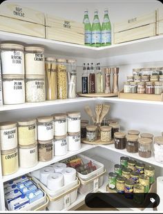 a pantry filled with lots of different types of food