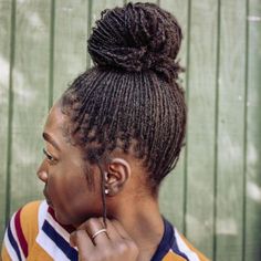 Sisterlocks™-The Grid Slayer on Instagram: “💖 When in doubt, a bun will ALWAYS slay!!! 📸 @deesloveandlife” Locs In A Bun, Sisterlocks Styles Updo, Sisterlocks Styles, Natural Wedding Hairstyles, Micro Locs, Afro Natural, How To Grow Natural Hair, Bun Styles, Natural Afro Hairstyles