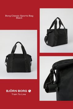 The Björn Borg Borg Classic Sports Bag is a stylish gym bag made from durable 100% polyester. It features a detachable, adjustable shoulder strap and two branded hand straps for easy carrying. With a large, zippered main compartment, and a zippered pocket on the back panel. * Durable material * Adjustable, detachable shoulder strap * Branded large hand straps * Large zippered main compartment * Zippered pocket on back panel Sport Tights, Training Gear, Toiletry Bag Travel, Socks And Sandals, Black Beauty, Sport Bag, Kids Bags, Large Bags, Sport Outfits