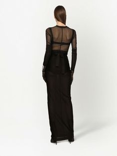 Dolce & Gabbana KIM DOLCE&GABBANA Tulle Crop Top - Farfetch Fitted Cropped Mesh Top For Evening, Cropped Mesh Top With Sheer Sleeves For Party, Sheer Cropped Mesh Top For Evening, Sheer Nylon Mesh Top For Evening, Tulle Crop Top, Haut Transparent, Tulle Blouse, Blouse Price, Black Tulle