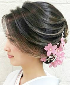 Konde Modern, Sanggul Modern Hairstyles, Model Sanggul Modern, Hair Do Kebaya, Yukata Hairstyle, Japanese Hairstyle Traditional Tutorial, Modern Kebaya