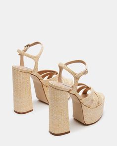 5.5 inch heel height 2 inch platform Raffia upper material Synthetic upper material Synthetic lining Synthetic sock Synthetic sole Imported Steve Madden Store, Apparel Merchandising, Women's Heels, 5 Inch Heels, Things To Buy, Heel Height, Womens Sizes, Heels, Quick Saves