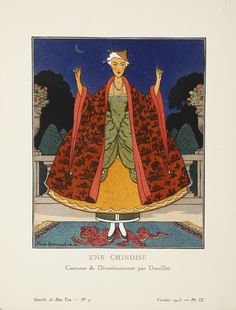 an illustration of a woman wearing a red and yellow dress with her arms in the air