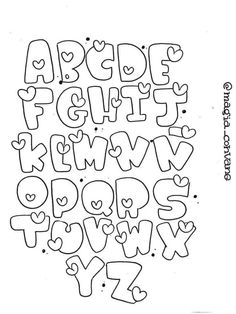 666 Free Cute Fonts, Letter Fonts Alphabet, Tattoo Fonts Ideas, Tattoo Font Ideas, Font Abc, Bubble Writing Font, Valentine Fonts, Bubble Fonts Alphabet, Fonts Alphabet Cursive