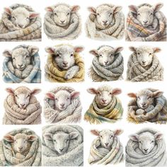 the twelve sheep are wrapped in blankets