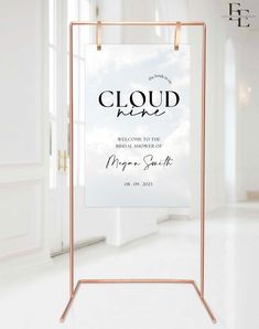 a sign that says cloud hope on it in front of a white wall and door