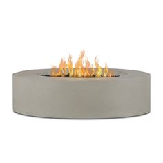 the outdoor great outdoors fire pit is shown with flames coming out from its top and sides