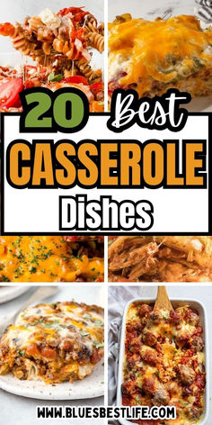 A collection of casserole dinner recipes. Easy Dinner Casseroles, Meal Train Recipes, Main Dish Casseroles, Best Casseroles, Fall Dinner Recipes, Favorite Recipes Dinner, Comfort Food Recipes Dinners