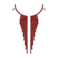 Material: Alloy Claw Chain Rhinestone Fashion Element: Line Style: Sweet and Cool Style Ear Cuff Chain, Earring Cuff Chain, Tassel Earing, Rhinestone Fashion, Long Tassel Earrings, Wedding Banquet, Sparkle Earrings, Party Earrings, Red Rhinestone