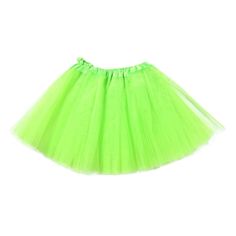 the neon green tutu skirt is shown on a white background