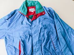 Super cute vintage primary-colored Honors cotton windbreaker-ish style jacket! Retro Cotton Windbreaker For Spring, Retro Cotton Windbreaker With Pockets, Retro Blue, Out Of Shape, Jacket Vintage, Cotton Jacket, Fort Worth, Primary Colors, Fort