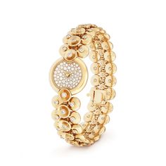 VCARO8R200 - Bouton d'or® watch, small model - Van Cleef & Arpels Van Cleef & Arpels, Telling Time, Yellow Gold Bracelet, Van Cleef Arpels, Heritage Collection, Van Cleef, Gold Case, High Jewelry, Quartz Movement