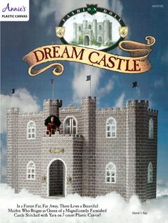 the front cover of a book with an image of a castle on it's side