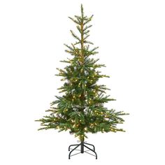 Bring the outdoors in, literally, with this rustic, natural looking, Layered Washington Spruce Artificial Christmas Tree. Sparse by design with spacious gaps that allow you to showcase your favorite ornaments on the 385 easy-to-bend branches, this Christmas tree gets a bit fluffier on the bottom. Inspired by nature and designed by our leading interior decorators your tree arrives pre-strung with 200 clear LED lights – saving you time and money. Standing at 5’ from a metal stand (included in heig Cashmere Christmas Tree, Christmas Tree Clear Lights, Faux Christmas Trees, Spruce Christmas Tree, Quality Family Time, Faux Tree, Christmas Central, Easy Shape, Nearly Natural