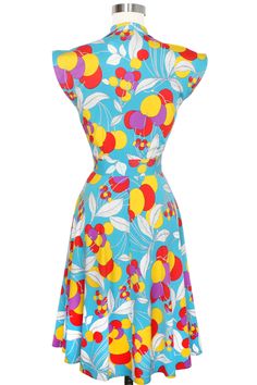 "A whop bop-a-lu a whop bam boo!" -Little Richard This 60's original bright and bold cherries print is recreated of stretch rayon in styles made for summer. Cutouts, halters, minis, and a brand new jumpsuit make this mod print feel modern! Classic Cap Sleeve with Bodice Dart Cute Oversized Collar  4 Piece Skirt with Ga Retro Fruit Print Dresses For Spring, Retro Spring Dresses With Strawberry Print, Retro Dresses With Strawberry Print For Spring, Retro Summer Dresses With Bold Print, Retro Bold Print Summer Dress, Retro Fitted Cherry Print Dresses, Spring Fitted Cherry Print Dress, Fitted Cherry Print Spring Dress, Retro Sleeveless Cherry Print Dresses