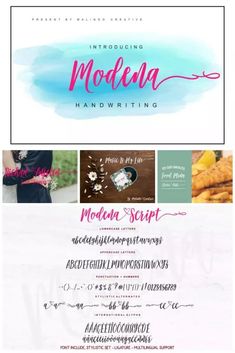 the modern script font and numbers