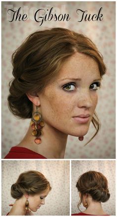 a woman with freckles and earrings on her face