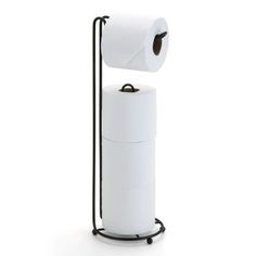 two rolls of toilet paper on a stand