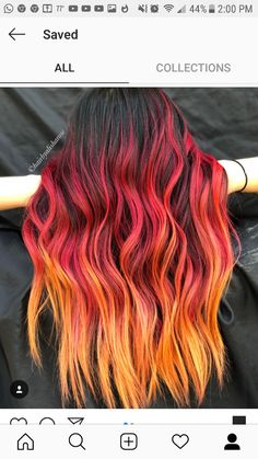 Fire Ombre Hair, Flame Hair, Dyed Hair Ombre, Short Dyed Hair, Dyed Hair Pastel, Dyed Hair Blue, Dyed Hair Purple, Pink Hair Dye, Fire Hair