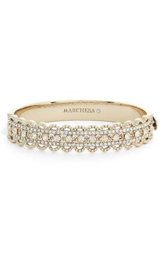 Marchesa Crystal Filigree Bangle available at #Nordstrom Elegant Sparkling Bangle Bracelet, Elegant Adjustable Crystal Bangle, Elegant Sparkling Crystal Bangle Bracelet, Elegant Crystal Bracelet With Sparkling Stones For Evening, Elegant Sparkling Crystal Bangle, Adjustable Elegant Crystal Bangle, Adjustable Crystal Bangle Elegant Style, Elegant Anniversary Bangle With Sparkling Stones, Elegant Crystal Bangle For Party