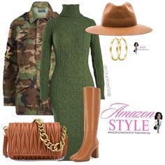 Green Sweater Dress Outfit, Dress With Boots Outfit, With Boots Outfit, Sweater Dress With Boots, Jamaica Outfits, Ladies Dress Hats, Green Sweater Dress, Sweater Dress Outfit, Trendy Business Casual