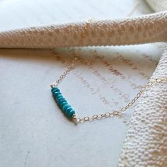 Dainty Turquoise Row Necklace Sleeping Beauty Turquoise Bar | Etsy Dainty Turquoise Necklace With Tiny Beads As Gift, Minimalist Turquoise Necklace As A Gift, Minimalist Turquoise Necklace As Gift, Everyday Minimalist Turquoise Necklace, Dainty Blue Turquoise Necklace With Tiny Beads, Minimalist Turquoise Necklace With Tiny Beads, Minimalist Turquoise Necklace, Turquoise Bar, Mermaid Ring