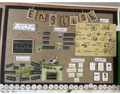 a bulletin board with many different things on it