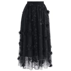 PRICES MAY VARY. [ Style Details ] Crafted of double-layered mesh fabric, this romantic skirt is in a 3D mesh flower decorating all over. Also features elastic waistband. [ Product Details ] - 3D mesh flower - Embroidered leaf - Double-layered mesh tulle fabric - Elastic waistband - Lined - 101% Polyester - Hand wash cold [ Occasions ] Great selection for wedding party skirt, bridesmaid skirt, formal party skirt, holiday skirt, school prom skirt, birthday party skirt, christmas & new year, or ot Long Mesh Skirt, Emo Skirt, Romantic Skirt, Bridesmaid Skirt, Skirt School, Witchy Style, Holiday Skirt, Prom Skirt, Embroidered Leaf