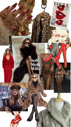 Soft mob wife aesthetic, leopard print and furs , fashion , faux fur, models and icons Aesthetic Leopard Print, Mafia Party, Rome Outfits, Mob Wife Aesthetic, Wife Aesthetic, Wife Style, Mob Wives, Mob Wife, Iconic Fashion