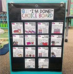 Third Grade Classroom Management, Classroom Management Ideas, Classroom Goals, Choice Board, Classroom Expectations, Teaching Third Grade, Classroom Management Tool, Elementary Classroom Decor, Third Grade Classroom